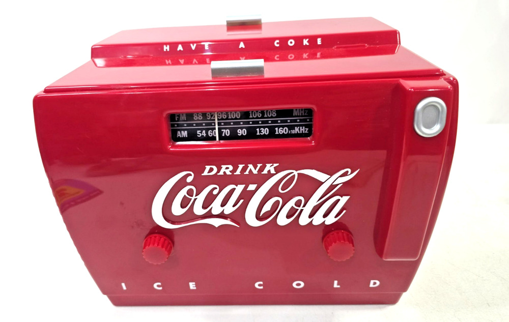 Vintage Coca Cola Cooler Chest Radio Cassette Radio OTR-1949